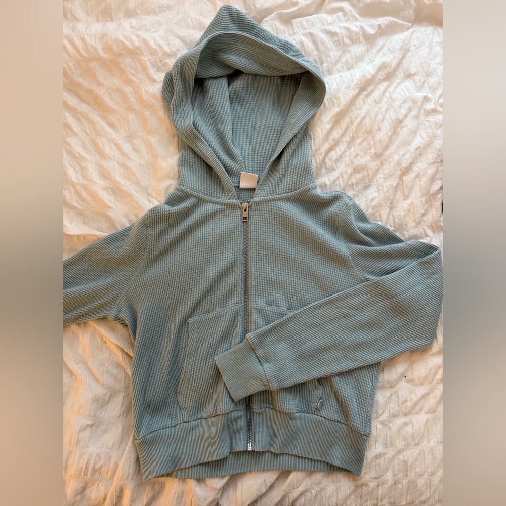 TNA waffle zip up hoodie